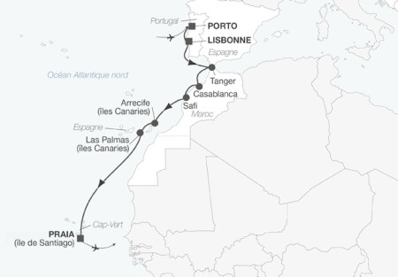CroisiÃ¨re Rivages atlantiques, du Portugal au Cap-Vert
