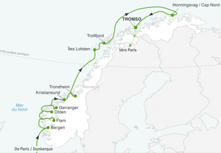 Croisière Fjords, îles Lofoten et cap Nord