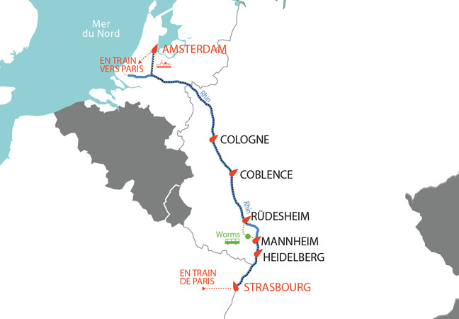 Une sélection PRIONS EN EGLISE & PELERIN : Croisière le Rhin entre Amsterdam et Strasbourg