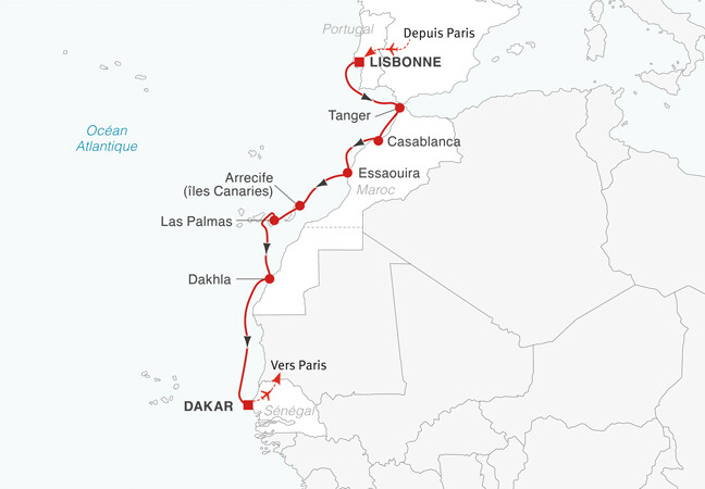 Croisière de Tanger à Dakar